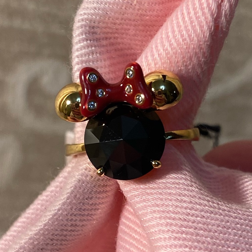 Minnie Mouse Disney x Kate Spade New York Sparkling Gemstone Ring NWT Size 5
